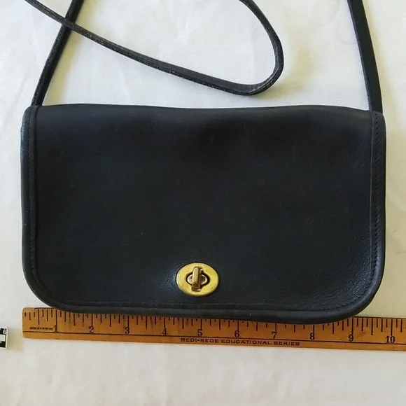 Coach Crossbody Leather Purse Black - Picture 2 of 8